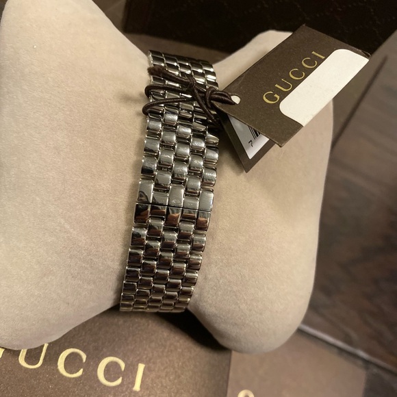 GUCCI Bronze Dial G-Gucci 125.5 Series Stainless Steel Women's Wrist Watch - Picture 7 of 7